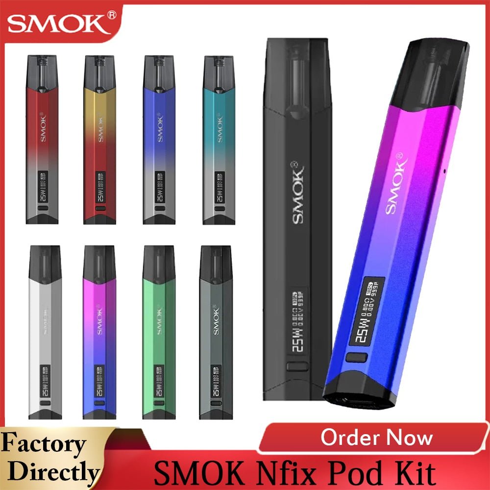 SMOK Nfix Pod Vape Pen Kit 700mAh Battery & 3ml Capacity DC 0.8 MTL Pod Cartridge Nfix Pod Kit VS Caliburn/Infinix 2