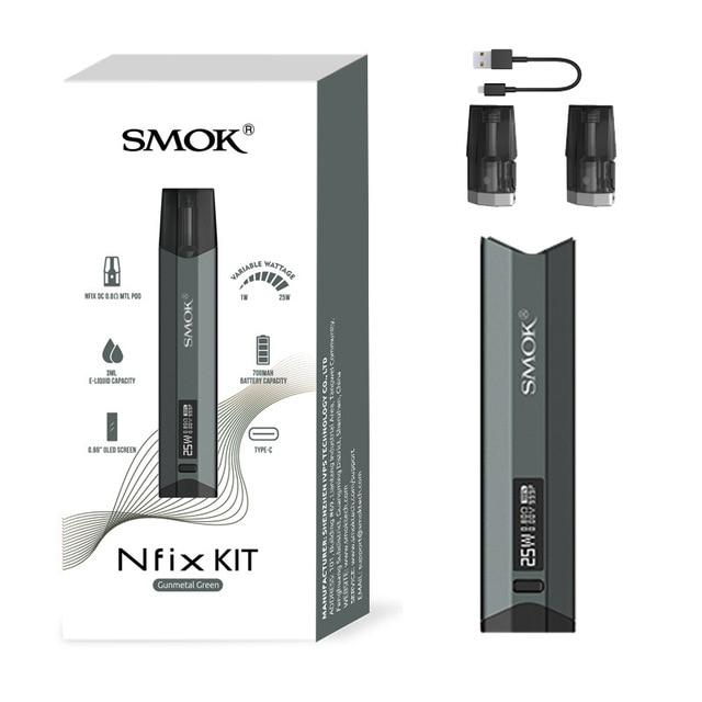 SMOK Nfix Pod Vape Pen Kit 700mAh Battery & 3ml Capacity DC 0.8 MTL Pod Cartridge Nfix Pod Kit VS Caliburn/Infinix 2